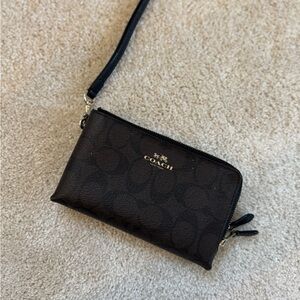 Coach Brown Wristlet